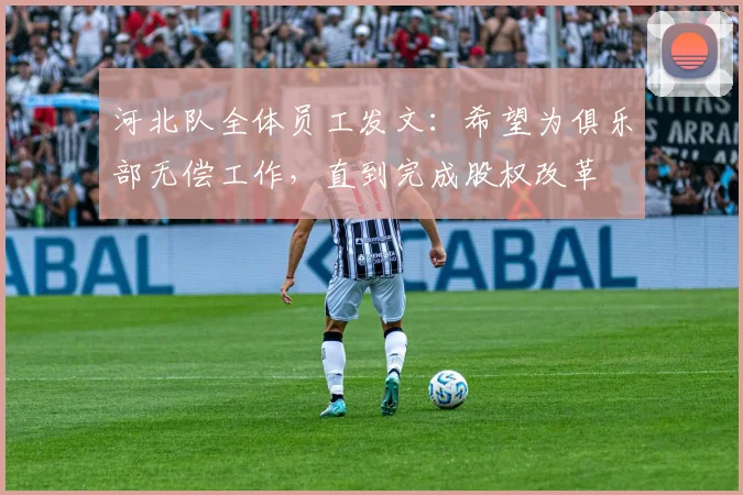 河北队全体员工发文：希望为俱乐部无偿工作，直到完成股权改革